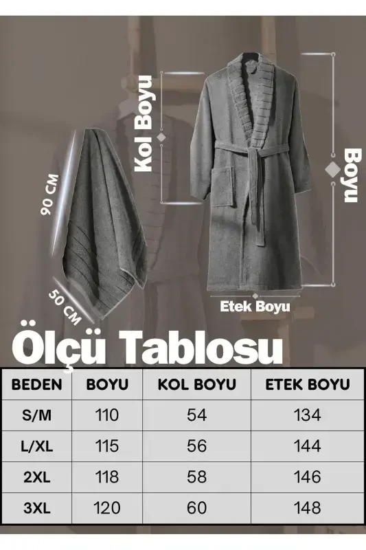 Antrasit Carla Havlulu Bornoz-Antrasit - 3