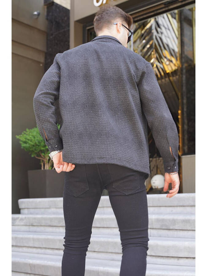 Antrasit Desenli Erkek Oduncu Gömlek 6711-Antrasit - 2