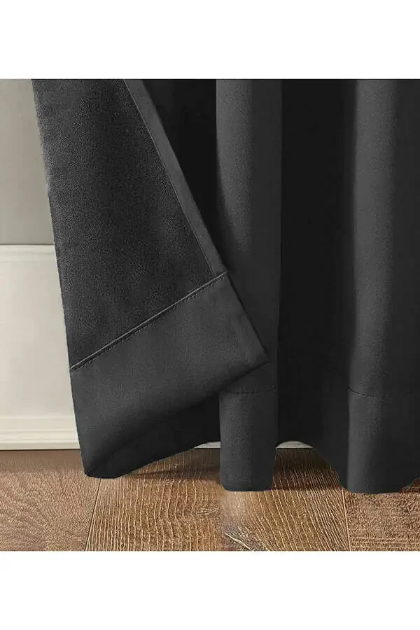 Antrasit Gri Termal Işık Geçirmez Blackout Karartma Güneşlik Perde (EN X BOY)-Antrasit Gri - 5