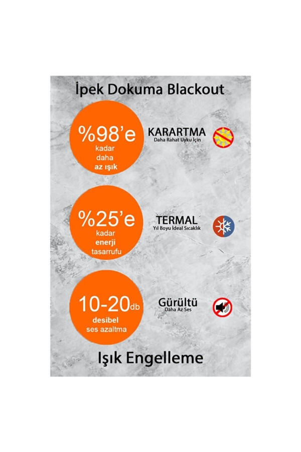 Antrasit Gri Termal Işık Geçirmez Blackout Karartma Güneşlik Perde (EN X BOY) - 7