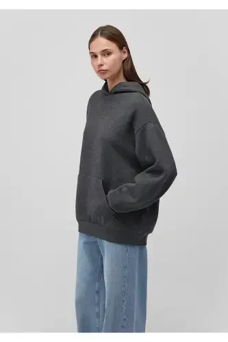 Kapüşonlu Antrasit Sweatshirt 1S10186-87829-Antrasit - 2