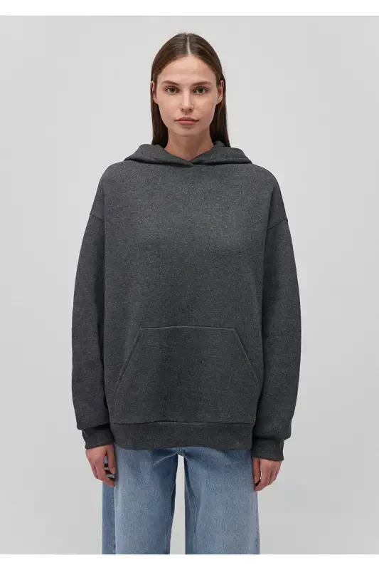 Kapüşonlu Antrasit Sweatshirt 1S10186-87829-Antrasit - 3
