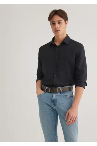 Antrasit Ko'ylak Standart 0211461-70087-Antrasit - MAVI (1)