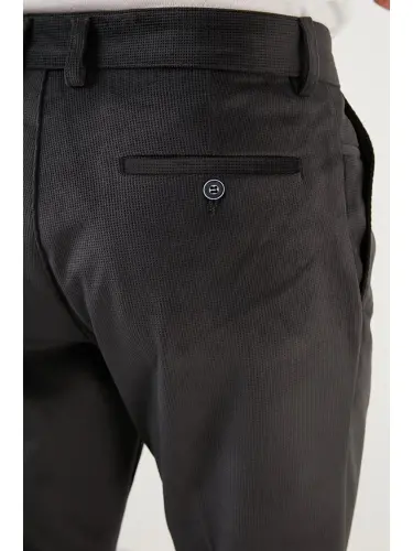 Antrasit Normal Bel Regular Fit Düz Paça Kadife Erkek Pantolon 645MERLIN-Antrasit - 5