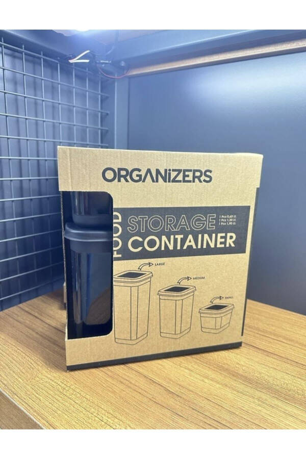 Antrasit Organizer 3 Boy Saklama Kabı Seti Sızdırmaz Kapaklı 3'lü Set (0.60 Lt +1.30 Lt +1.90 Lt) - 14