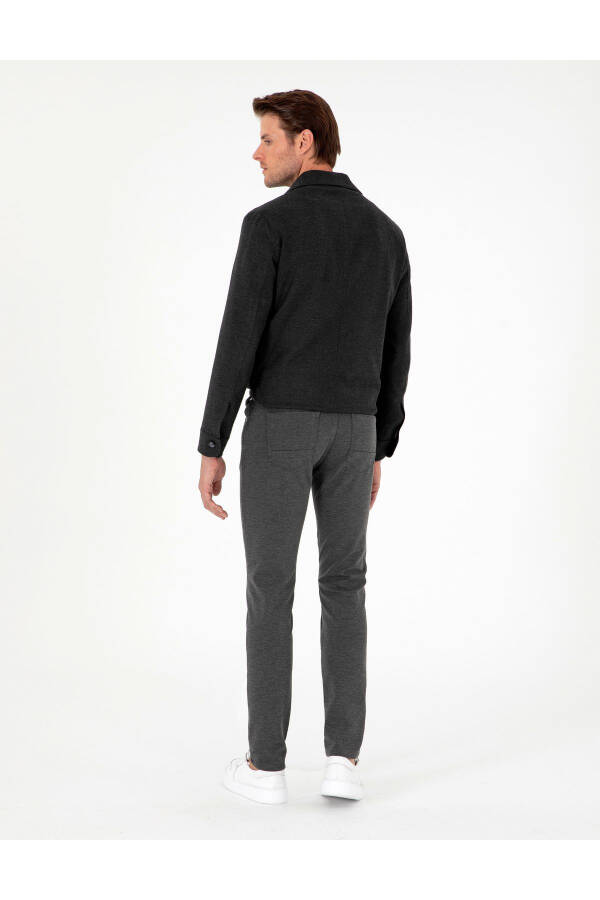 Antrasit rangli Slim Fit kanvas shimlar - 4
