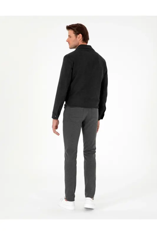 Antrasit Slim Fit Kanvas Pantolon 50295933-VR006 - Antrasit - 4