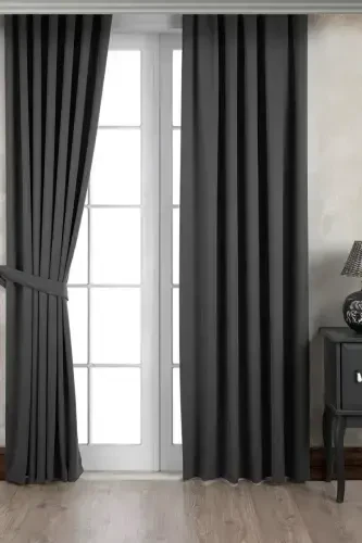 Antratsit Blackout Quyosh O'tkazmaydigan Qoraytma Fon Parda-Antratsit - 1