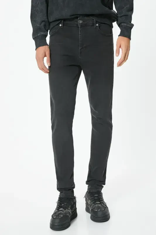 Antratsit Erkak Jeans 5WAM40161ND-ANTRASIT - 3