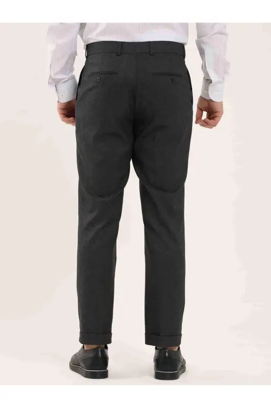 Antratsit Erkak Slim Fit Baliqtsirti Naqshli Klassik - 5