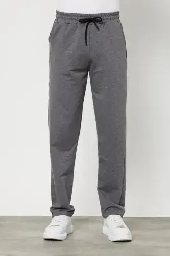 Antratsit Erkak Toʻgʻri Keng Kesimli Sport Shim Premium Mato-Antratsit - 1