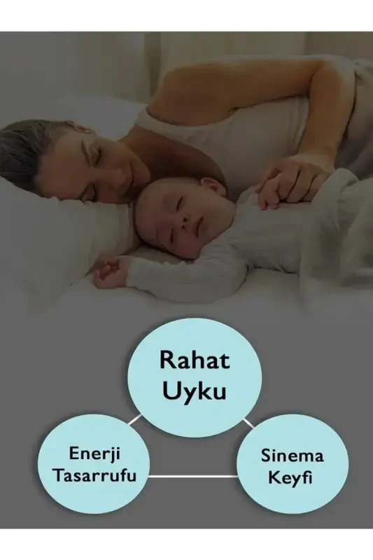 Antratsit Kulrang Blackout Qoraytma Pardasi Enxboy Tanlovli Quyoshdan Saqlovchi 100% Yorug'lik O'tkazmaydigan Fon Pardasi-ANTRASIT Kulrang - 4