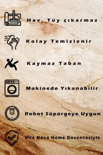 Antratsit Oval Post Gilam Peluş Yumshoq Sirpanmaydigan Dot Taban Antibakterial-Antratsit - 5