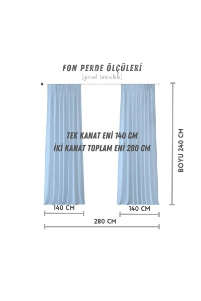 Antratsit qoraytma %100 Blackout tekis tikuv fon pardalari - 7
