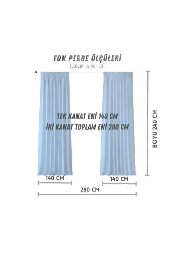 Antratsit qoraytma %100 Blackout tekis tikuv fon pardalari - 7