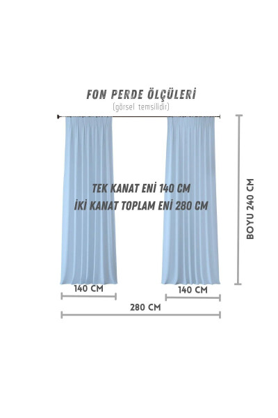 Antratsit qoraytma %100 Blackout tekis tikuv fon pardalari - 2