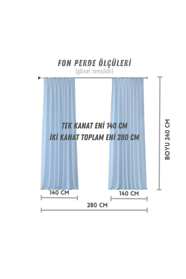 Antratsit qoraytma %100 Blackout tekis tikuv fon pardalari - 2