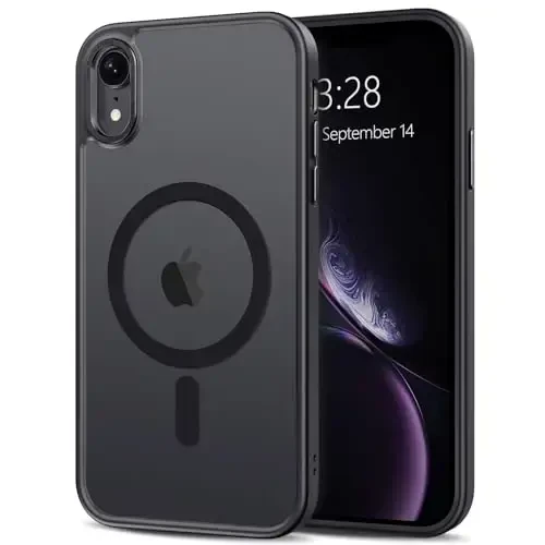Anuck Case for iPhone 11 Case Magnetic Phone Case Compatible with MagSafe, Soft TPU Bumper Hard Translucent Matte Back Slim Fit Shockproof Protective Cover for Men Women Girls - Black - 1