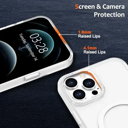 Anuck Case for iPhone 12 Pro Max Case Magnetic Phone Case Compatible with MagSafe, Soft TPU Bumper Hard Translucent Matte Back Slim Fit Shockproof Protective Cover for Men Women Girls - White - 3