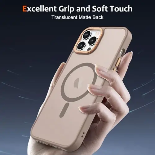 Anuck iPhone 11 Pro Max Kılıfı, MagSafe Uyumlu Manyetik Telefon Kılıfı, Yumuşak TPU Tampon Sert Yarı Saydam Mat Arka Yüz, İnce Kesim Darbeye Dayanıklı Koruyucu Kapak, Erkekler, Kadınlar ve Kızlar için - Kahverengi - 5