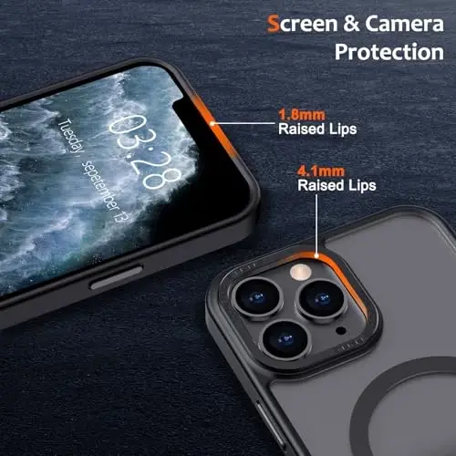 Anuck iPhone 11 Pro Max uchun g'ilof Magnit telefon g'ilofi MagSafe bilan mos, Yumshoq TPU bumper qattiq shaffof mat orqa Slim Fit zarbaga chidamli himoya qopqog'i erkaklar ayollar qizlar uchun - Qora - 3