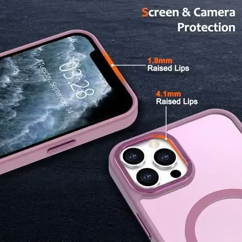 Anuck iPhone 11 Pro Max uchun g‘ilof MagSafe bilan mos keluvchi magnitli telefon g‘ilofi, yumshoq TPU bumperli qattiq yarim shaffof mat orqa, ingichka zarbga chidamli himoya qopqog‘i erkaklar, ayollar va qizlar uchun - to‘q binafsha - 3