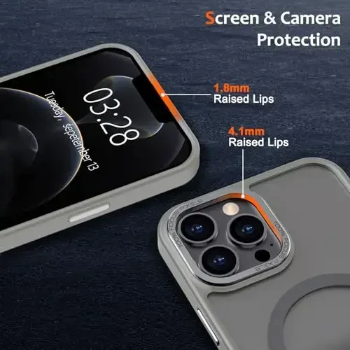 Anuck iPhone 12 Pro uchun g'ilof Magnitli telefon g'ilofi MagSafe bilan mos keladi, Yumshoq TPU bumper Qattiq shaffof mat Orqa Slim Fit zarbaga chidamli himoya qopqog'i erkaklar ayollar qizlar uchun - kulrang - 7