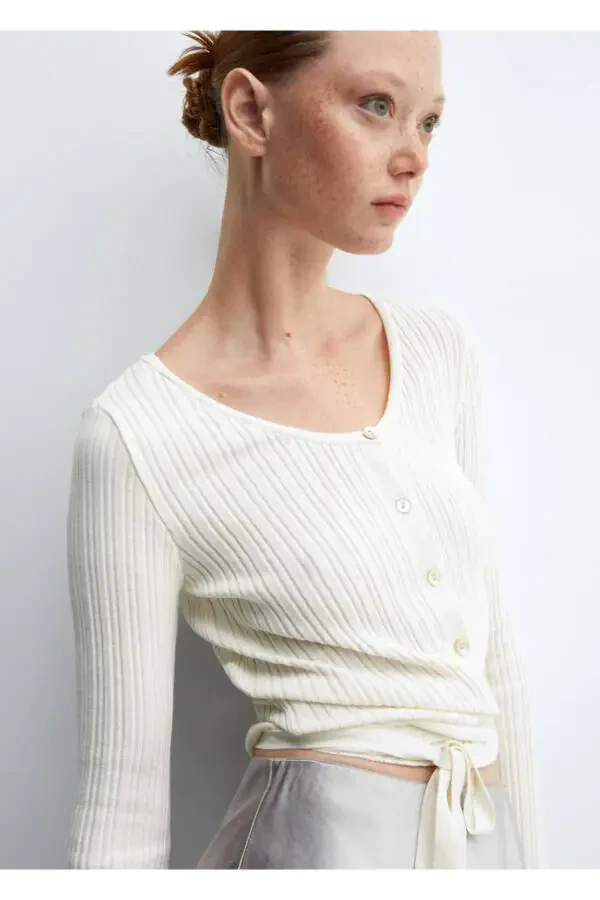 Anvelop kesim fiyonklu hırka - 8