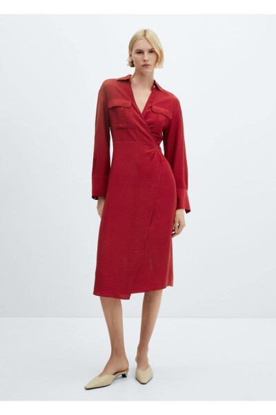 Wickel-Midikleid - Rot - 10