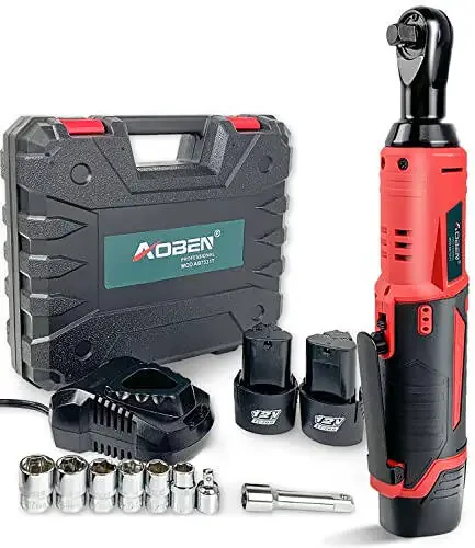 AOBEN Cordless Electric Ratchet Wrench Set, 3/8