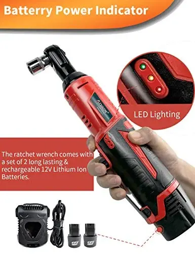 AOBEN Cordless Electric Ratchet Wrench Set, 3/8