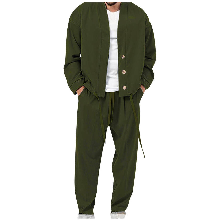 Aofany erkaklar uchun qattiq kostyumlar sport kostyumi 2 qismli to'plam Activewear to'liq fermuarli issiq sport kostyumi sport to'plami kundalik sport kostyumi sport yugurish sport kostyumi - 1