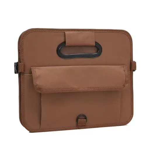 AOKJOY Car Trunk Organizer, Brown, Foldable, Non-slip, Adjustable, Multiple Compartments, 600D Oxford Cloth Material - 5