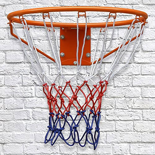 AOKUNG Basketbolni Yig'iladigan Halqa, Basketbol To'ri, Ichki/Tashqi Asilgan Basketbol To'ri, Har Qanday Ob-havo Sharoitiga Mos Basketbol To'ri, Devorda Asilgan 18