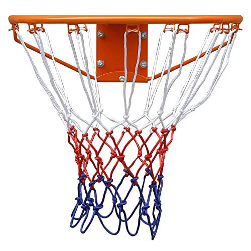 AOKUNG Basketbolni Yig'iladigan Halqa, Basketbol To'ri, Ichki/Tashqi Asilgan Basketbol To'ri, Har Qanday Ob-havo Sharoitiga Mos Basketbol To'ri, Devorda Asilgan 18