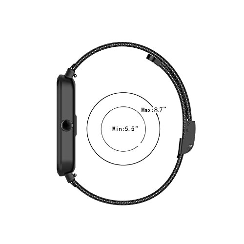 AOLON Curve Akıllı Saat Bandı ile Uyumlu Chofit Metal Ağ Paslanmaz Çelik Döngü Kadın ve Erkekler için Ayarlanabilir Bileklik Kayış Yedek Bantlar - 2