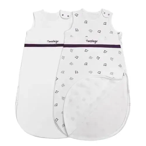 Aomloge PuppyNap chaqaloqlar uchun uyqu qopi, bolalar uchun uyqu qopi 2 dona toʻplam, uyqu qopi 18-24 oy, 2 tomonlama fermuarli 100% organik paxtadan uyqu qopi. 