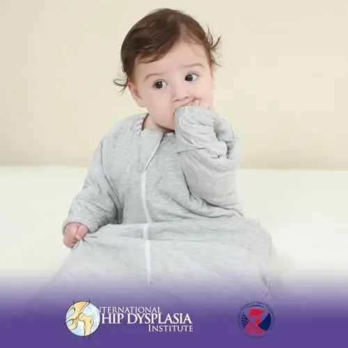 Aomloge PuppyPaws Baby Sleep Sack 1.5 TOG 2-Pack Set, Transitional Swaddle with Arms Up Length Sleeves and Mitten Cuffs, Sleep Sack 6-9 Months, 95% Rayon derived from Bamboo, 5% Spandex - 4