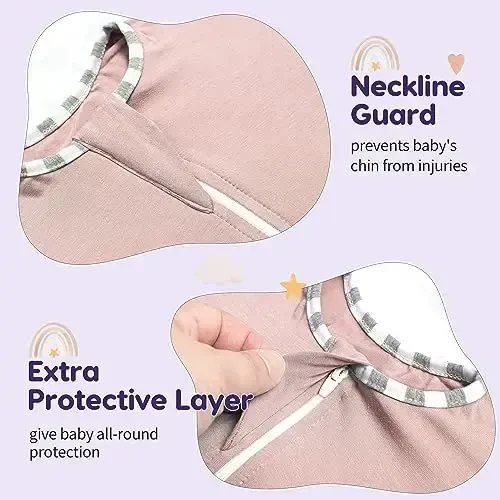 Aomloge PuppyPaws Baby Sleep Sack 2-Pack Set, Transitional Swaddle, Sleep Sack 0-3 Months, Wearable Blanket Baby with 2-Way Zipper Summer, 95% Rayon derived from Bamboo, 5% Spandex - 5