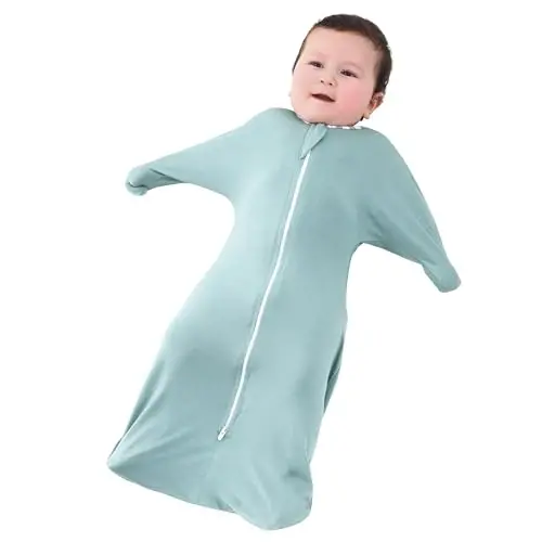 Aomloge PuppyPaws Baby Sleep Sack, Transition Swaddle, Sleep Sack 3-6 Months, Wearable Blanket Baby with 2-Way Zipper, Swaddles for Newborns Summer, 95% Rayon derived from Bamboo, 5% Spandex 