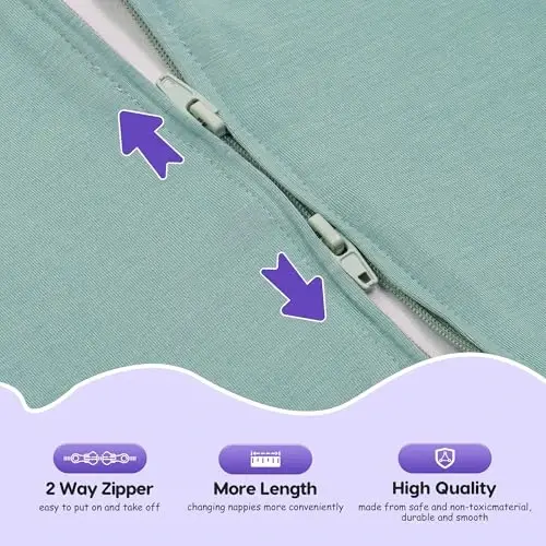 Aomloge PuppyPaws Baby Sleep Sack, Transition Swaddle, Sleep Sack 3-6 Months, Wearable Blanket Baby with 2-Way Zipper, Swaddles for Newborns Summer, 95% Rayon derived from Bamboo, 5% Spandex - 3