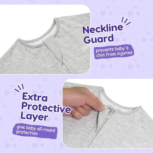 Aomloge PuppyPaws Baby Sleep Sack, Transitional Swaddle, Swaddles for Newborns，1.0 Tog Sleep Sack 3-6 Months, Wearable Blanket Baby with 2-Way Zipper - 5