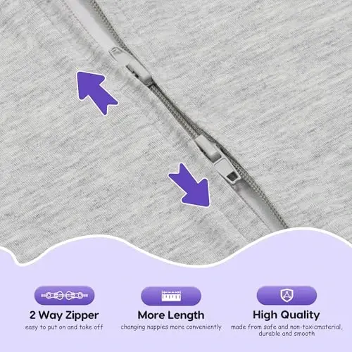 Aomloge PuppyPaws Baby Sleep Sack, Transitional Swaddle, Swaddles for Newborns，1.0 Tog Sleep Sack 6-9 Months, Wearable Blanket Baby with 2-Way Zipper - 3