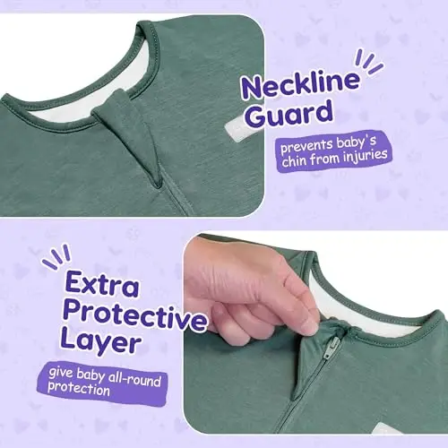 Aomloge PuppyPaws Baby Sleep Sack, Transitional Swaddle, Swaddles for Newborns，1.0 Tog Sleep Sack 6-9 Months, Wearable Blanket Baby with 2-Way Zipper - 5