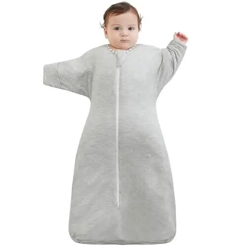 Aomloge PuppyPaws Baby Sleep Sack 1.5 TOG, Transitional Swaddle with Arms Up Length Sleeves and Mitten Cuffs, Sleep Sack 3-6 Months, Wearable Blanket Baby, 95% Rayon derived from Bamboo, 5% Spandex - AOMLOGE