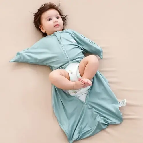 Aomloge PuppyPaws Baby Sleep Sack, Transitional Swaddle, Swaddles for Newborns，1.0 Tog Sleep Sack 6-9 Months, Wearable Blanket Baby with 2-Way Zipper - 5