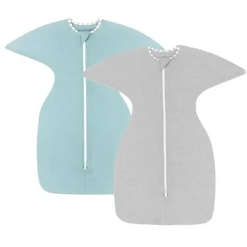 Aomloge PuppyPaws Chaqaloq Uyqu Xalta 2-Paket to'plami, O'tish bezi, Uyqu Xalta 3-6 oy, Kiyilgan Adashtirgich Chaqaloq 2 tomonlama fermuarli yoz, 95% Bambukdan olingan Rayon, 5% Spandex - 13