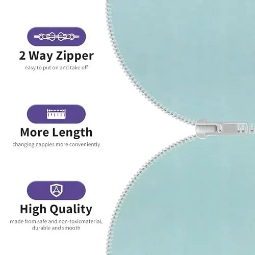 Aomloge PuppyPaws Chaqaloq Uyqu Xalta 2-Paket to'plami, O'tish bezi, Uyqu Xalta 3-6 oy, Kiyilgan Adashtirgich Chaqaloq 2 tomonlama fermuarli yoz, 95% Bambukdan olingan Rayon, 5% Spandex - 4