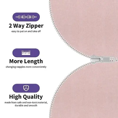 Aomloge PuppyPaws Chaqaloqlar uchun Uxlash Qopi, O'tish пеленкаси, Uxlash Qopi 6-9 Oy, Kiyiladigan Adyol Chaqaloqlar uchun 2 tomonlama fermuar bilan, Yangi tug'ilganlar uchun пеленкалар Yoz, 95% Bambukdan olingan rayon, 5% Spandex - 5