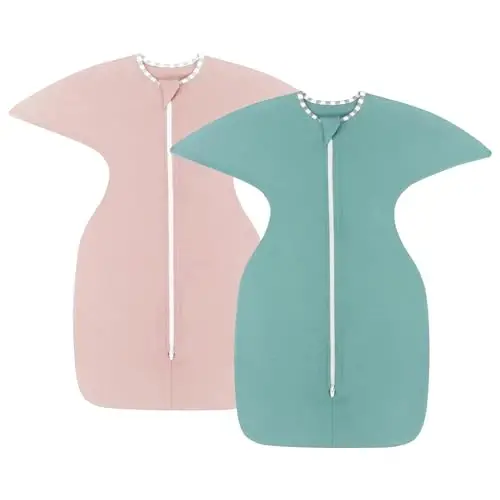 Aomloge PuppyPaws Chaqaloqlar uchun uyqu qopi, Oʻtish uchun oʻrash, 3-6 oylik uyqu qopi, 2 tomonlama fermuarli kiyiladigan adyol, Yangi tugʻilgan chaqaloqlar uchun yozgi oʻrash, Bambukdan olingan 95% rayon, 5% Spandex 